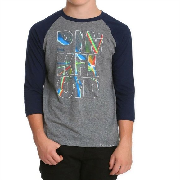 Pink Floyd Logo progressive rock Raglan 3/4 sleeve Official T-Shirt M NWT - Picture 1 of 3
